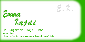 emma kajdi business card